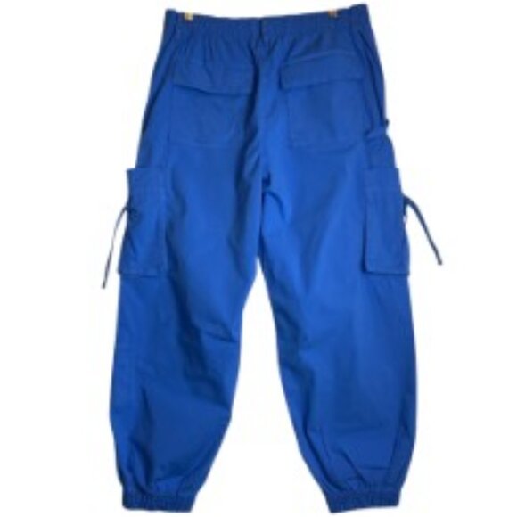 SO WOMENS BLUE PULL-ON CARGO JOGGER PANTS ELASTIC WAIST AND HEM SIZE L - Picture 7 of 8